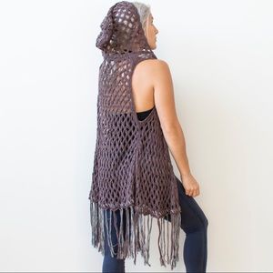 BKE | Hooded Sleeveless Knit Shrug